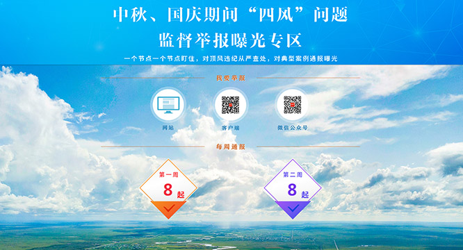 每周通报&middot;第二周 | 中秋、国庆期间&ldquo;四风&rdquo;问题监督举报曝光专区通报8起典型