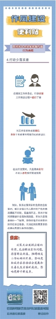 作风建设便利贴丨贯彻党中央决策部署方面行为表现&zwnj;&zwnj;④&zwnj;