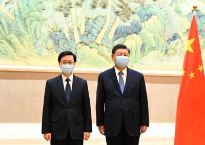 国家主席习近平会见了新当选并获中央政府任命的香港特别行政区第六任行政长官李家超。